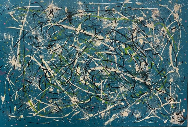 Ecole contemporaine - Composition abstraite - Acrylique sur toile - Signée au d…