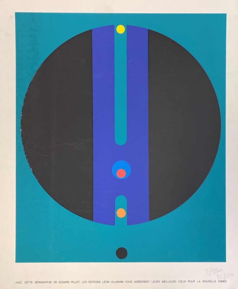 Edgard PILLET (1912-1996) - Composition - Lithographie en couleurs - Signée en…