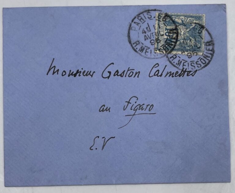 Edmond ROSTAND - L.A.S., [Paris 11 avril 1895], à Gaston CALMETTE au Figaro ; 1…
