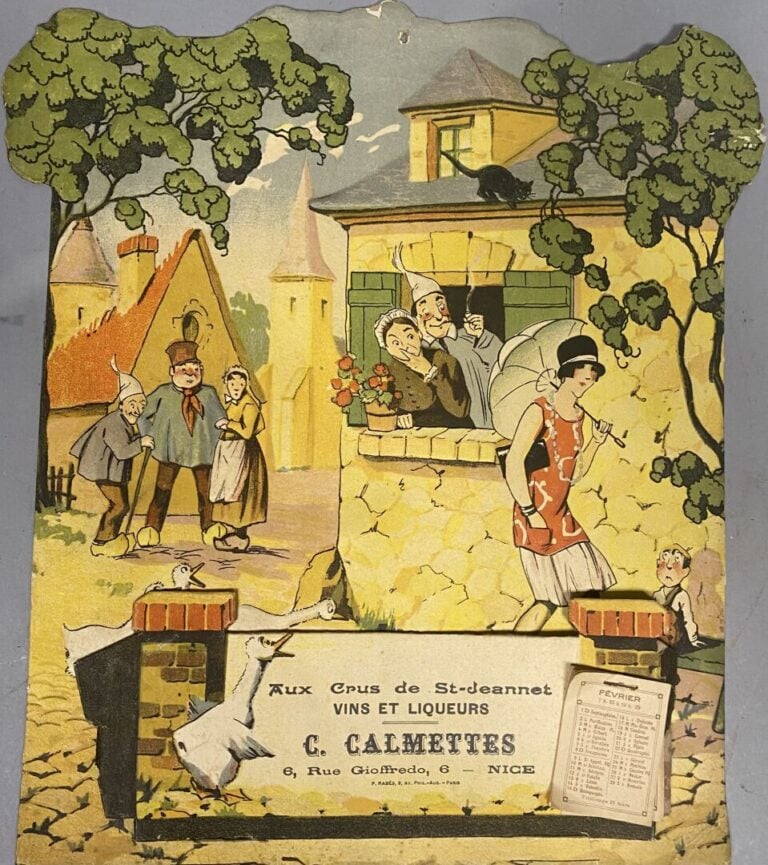 Ensemble d'enseignes publicitaires en carton, tôle et divers comprenant : - - L…