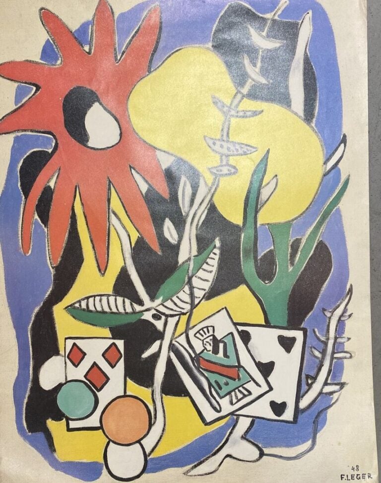 Ensemble de deux affiches comprenant : - - Fernand LEGER, Composition au roi de…