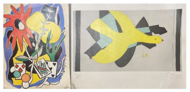 Ensemble de deux affiches comprenant : - - Fernand LEGER, Composition au roi de…