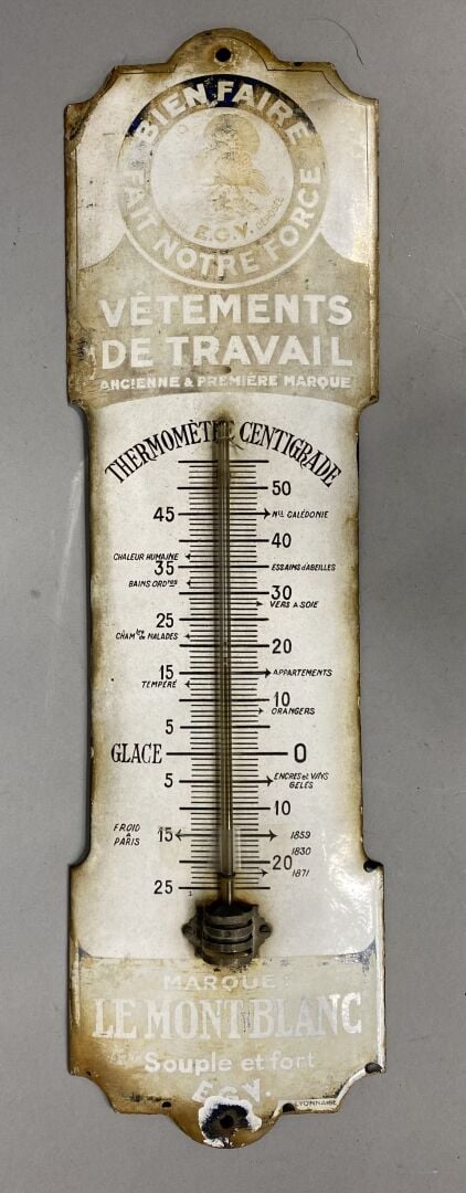 Ensemble de thermomètres publicitaires en tôle comprenant : - - Arquebuse de l'…