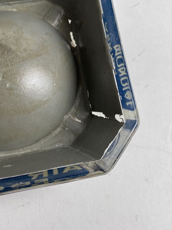 Exceptionnel cendrier publicitaire Air France en verre à 4 pans de 1933 en coul…