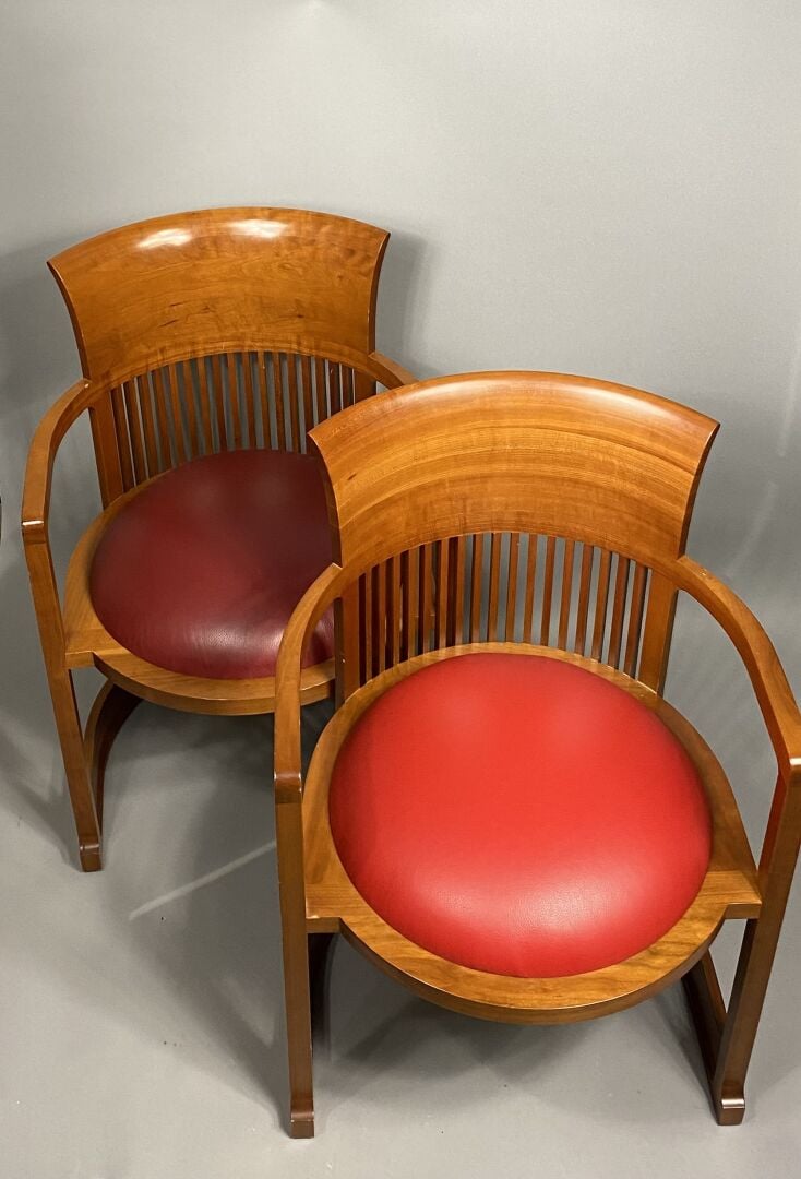 Frank LLOYD WRIGHT, d'après un modèle de CASSINA, édité par - Suite de quatre f…