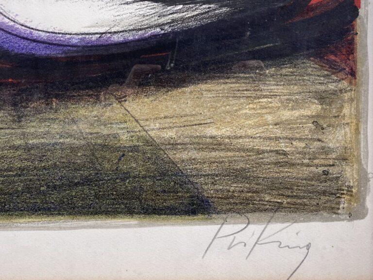 Franz PRIKING (1929-1979) - Composition avec cheval - Lithographie - Signée en…