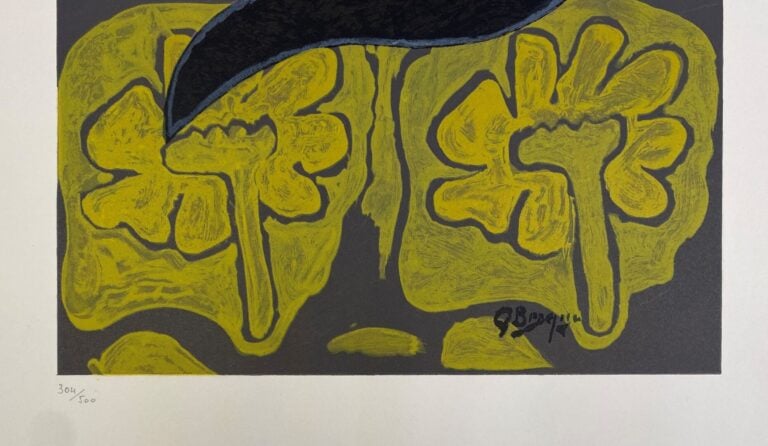 Georges BRAQUE (1882-1963), d'après - L'oiseau - Lithographie en couleurs - Num…