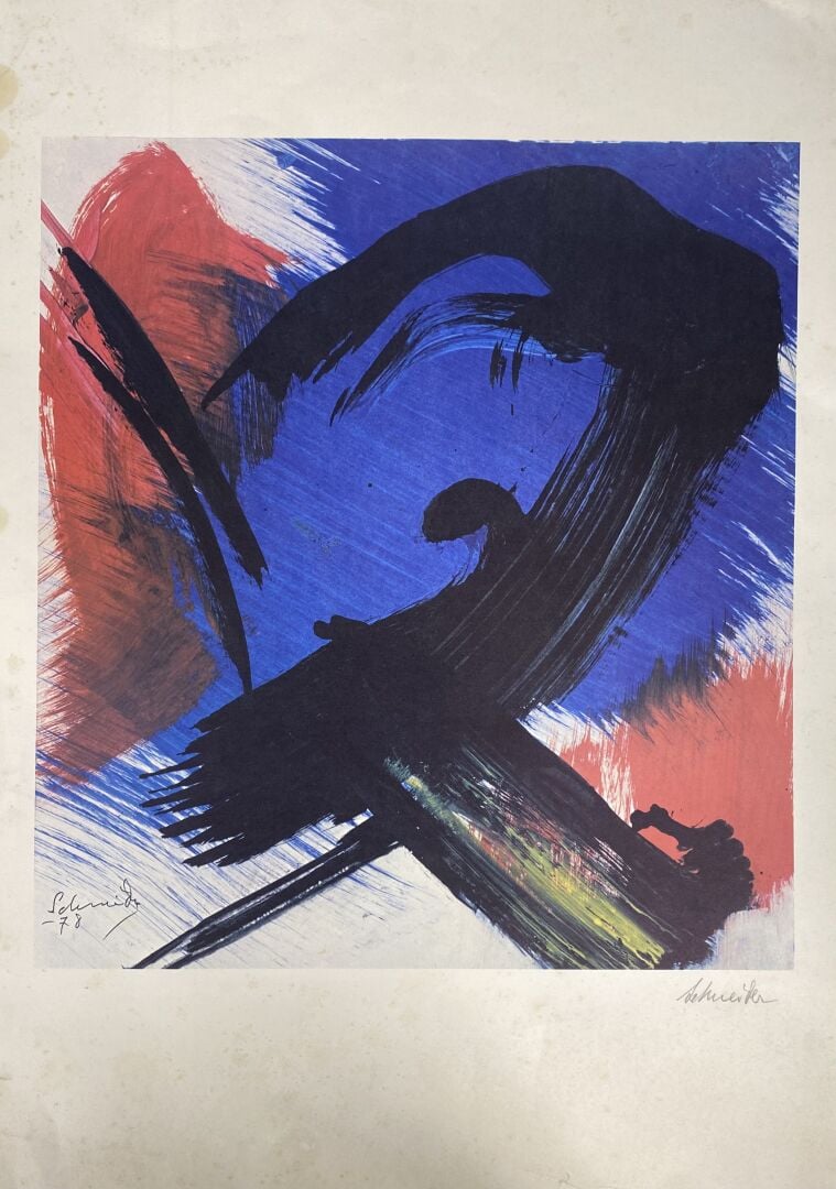 Gérard SCHNEIDER (1896-1986) - Composition abstraite, 1978 - Lithographie - Sig…