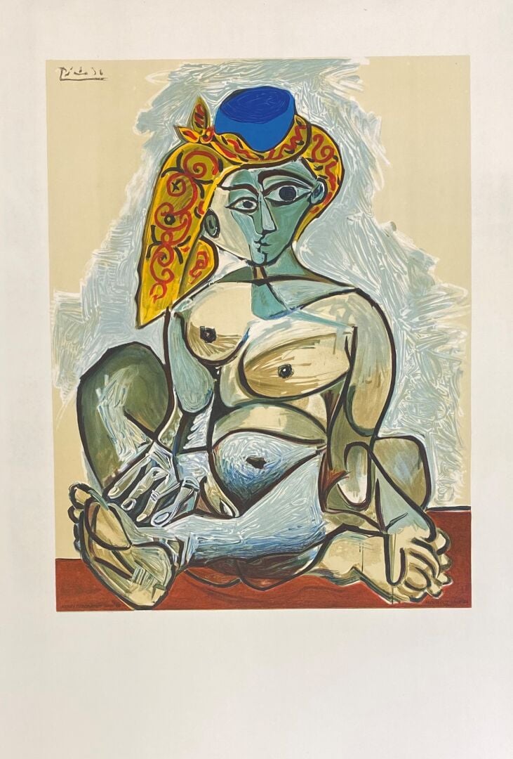 Henri DESCHAMPS (XXe) - Femme et enfant d'après Pablo PICASSO - Lithographie en…