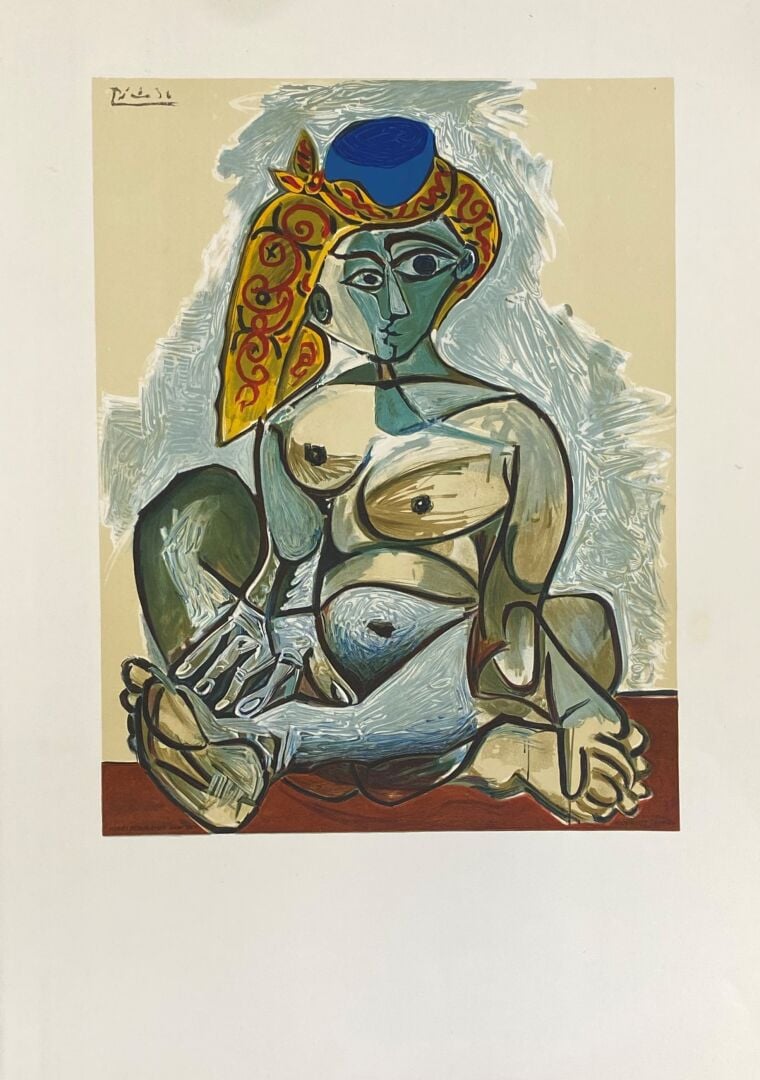 Henri DESCHAMPS (XXe) - Femme et enfant d'après Pablo PICASSO - Lithographie en…