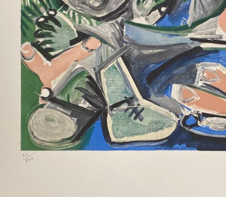 Henri DESCHAMPS (XXe) - Femme et enfant d'après Pablo PICASSO - Lithographie en…