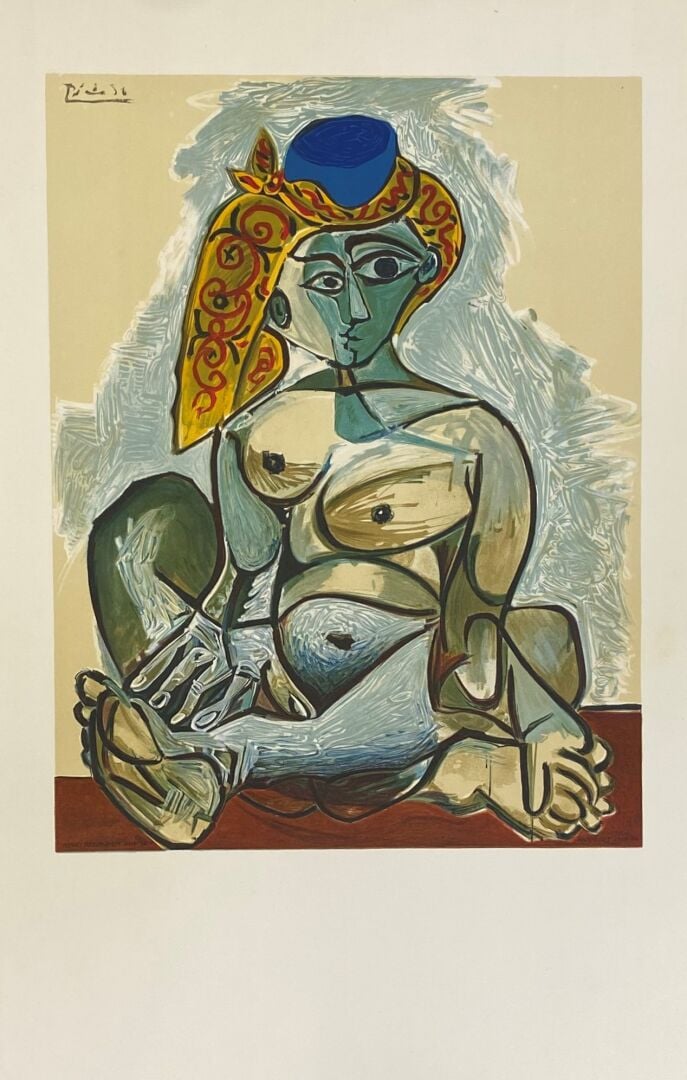 Henri DESCHAMPS (XXe) - Femme et enfant d'après Pablo PICASSO - Lithographie en…