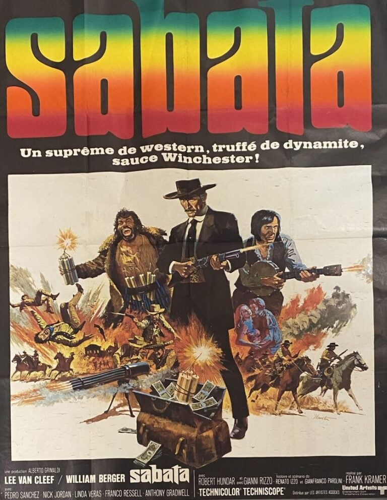 Important lot d'environ 13 affiches de cinéma et reproductions comprenant : La…