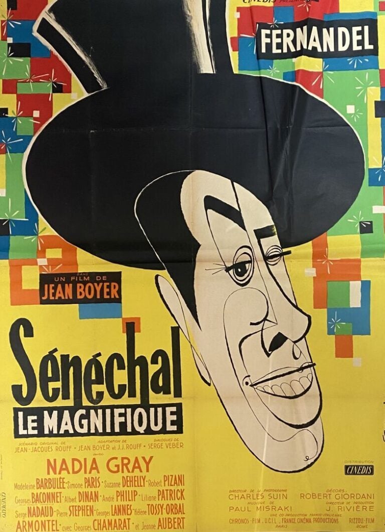 Important lot d'environ 20 affiches de cinéma et reproductions comprenant : Mon…