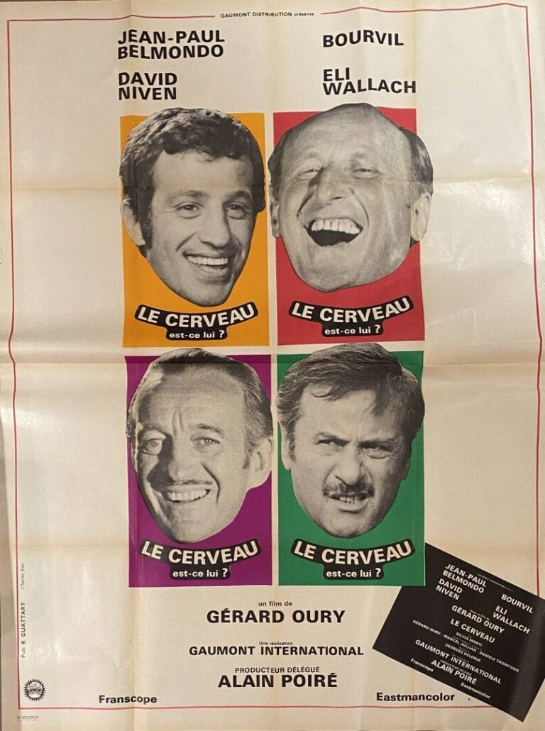 Important lot d'environ 20 affiches de cinéma et reproductions comprenant : Mon…