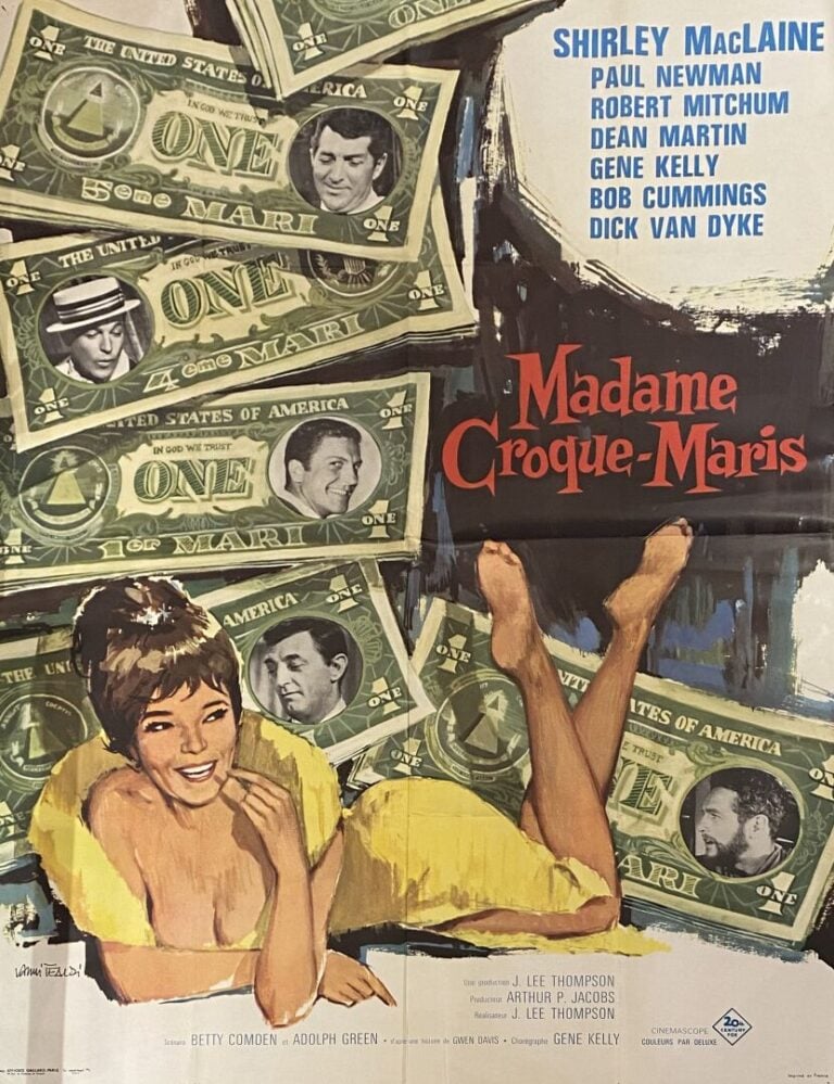 Important lot d'environ 23 affiches de cinéma et reproductions comprenant : Le…