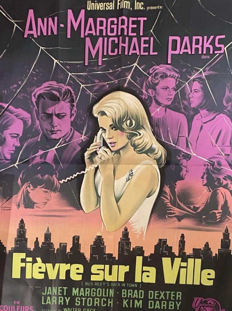 Important lot d'environ 23 affiches de cinéma et reproductions comprenant : Le…