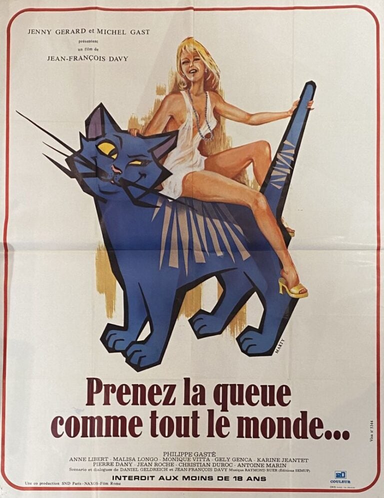 Important lot d'environ 23 affiches de cinéma et reproductions comprenant : Le…