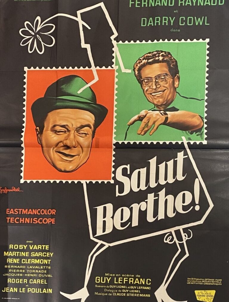 Important lot d'environ 23 affiches de cinéma et reproductions comprenant : Le…