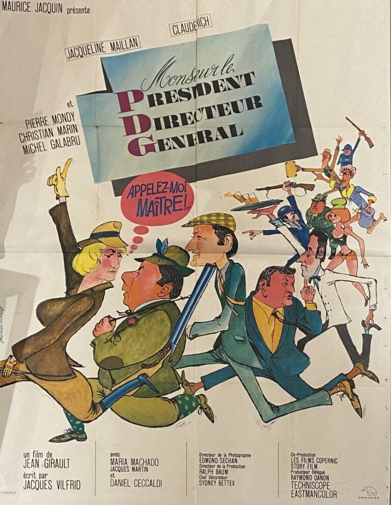 Important lot d'environ 23 affiches de cinéma et reproductions comprenant : Le…