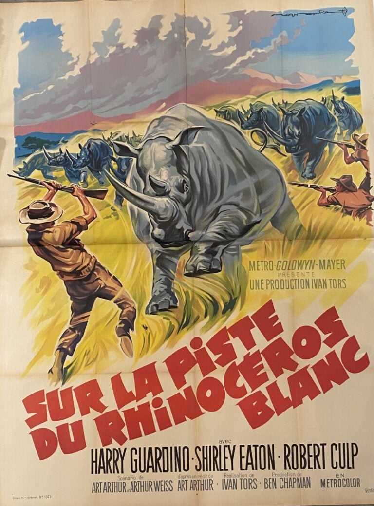 Important lot d'environ 24 affiches de cinéma et reproductions comprenant : La…
