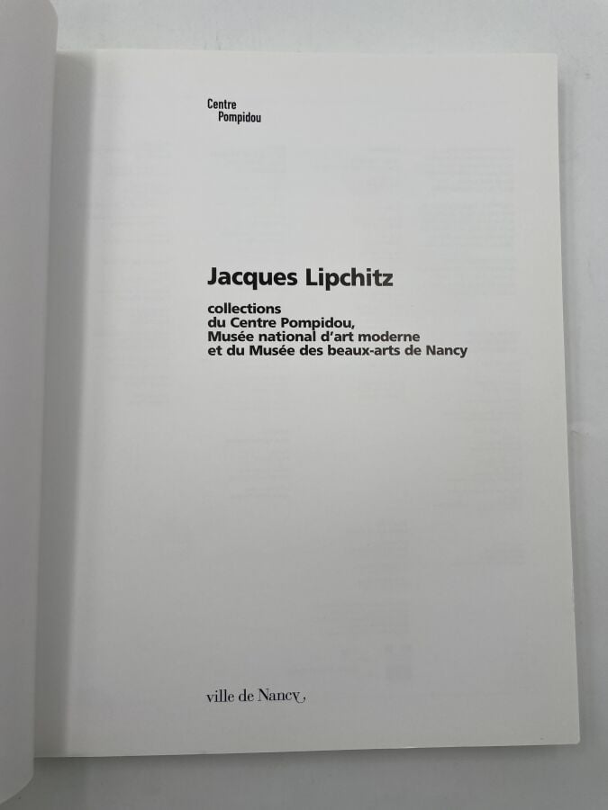 JACQUES LIPCHITZ - Jacques Lipchitz.Collections du Centre Pompidou et du Musée…