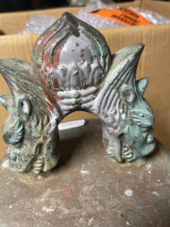 JAPON - Fin XIXème, début XXème - Cloche de temple en bronze (bonshô) de forme…