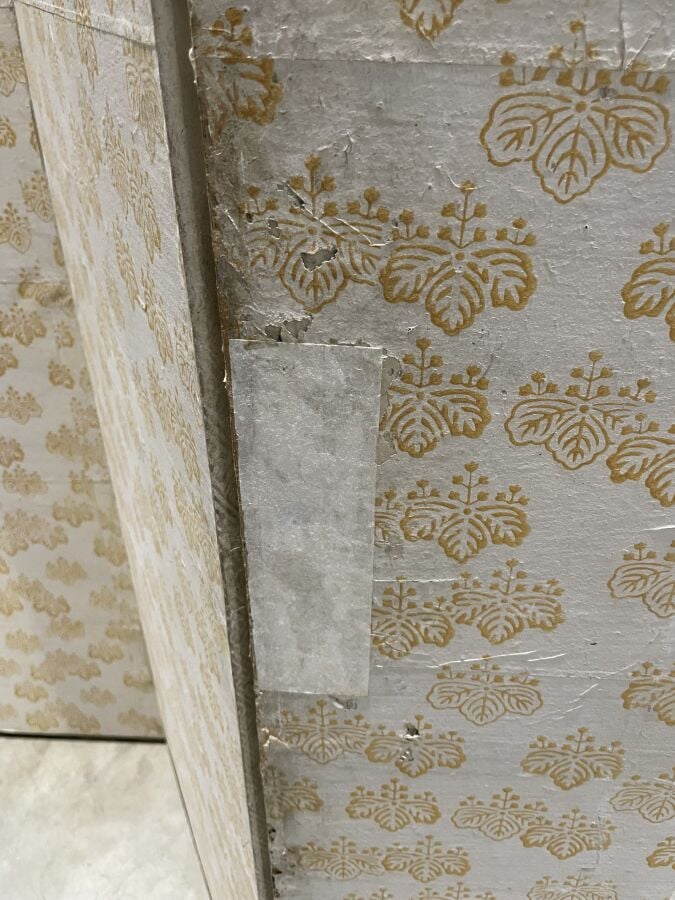 JAPON- Fin XIXème, début XXème - Paravent Byobu à 6 feuilles , à décor sur papi…