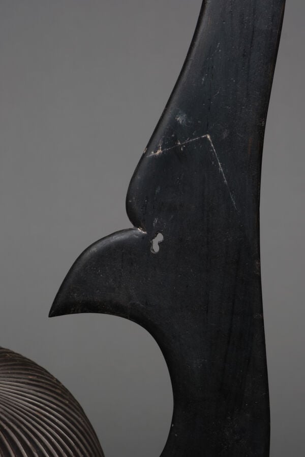 JAPON -fin XIXème - début XXème siècle - Casque suji'bachi kabuto laqué noir, a…