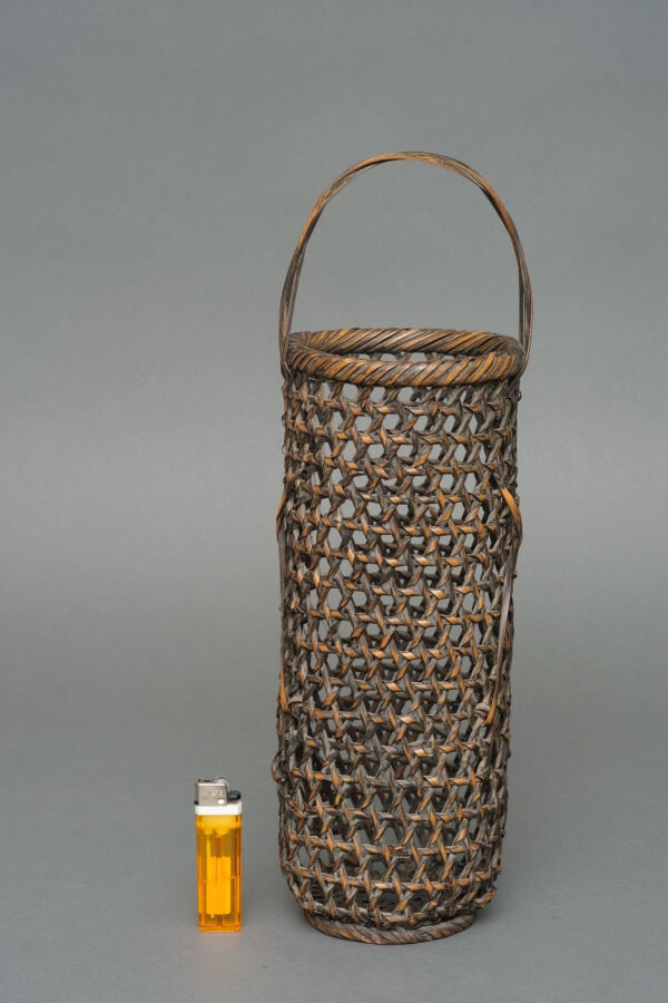 JAPON - XXème siècle - Grand panier pour arrangement floral ikebana en bambou t…