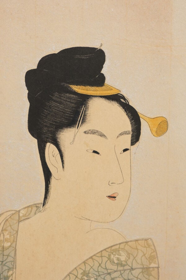 JAPON - XXème siècle. - Paravent à six panneaux, garni de neuf gravures sur boi…