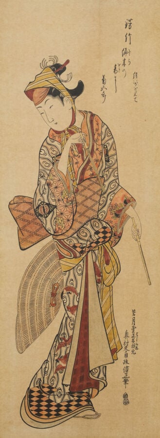 JAPON - XXème siècle. - Paravent à six panneaux, garni de neuf gravures sur boi…