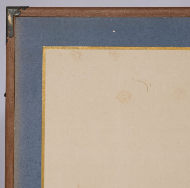 JAPON- XXème siècle - Paravent Byobu à 6 feuilles à décor sur papier d'un litto…