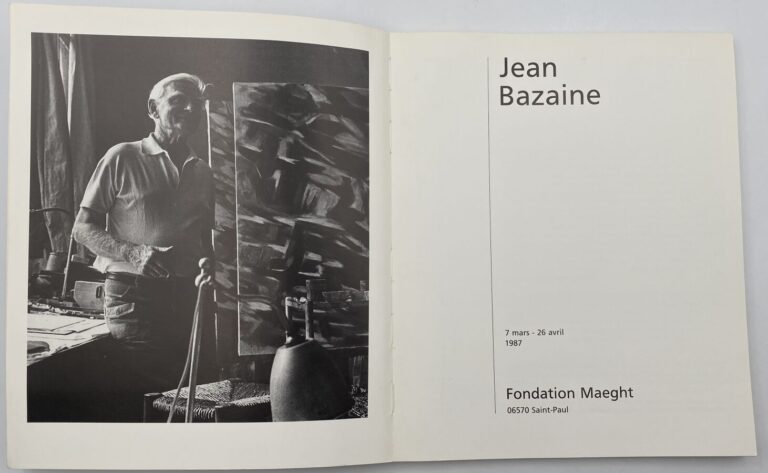 JEAN BAZAINE- Jean Bazaine, Fondation Maeght, Saint Paul de Vence, mars- avril…