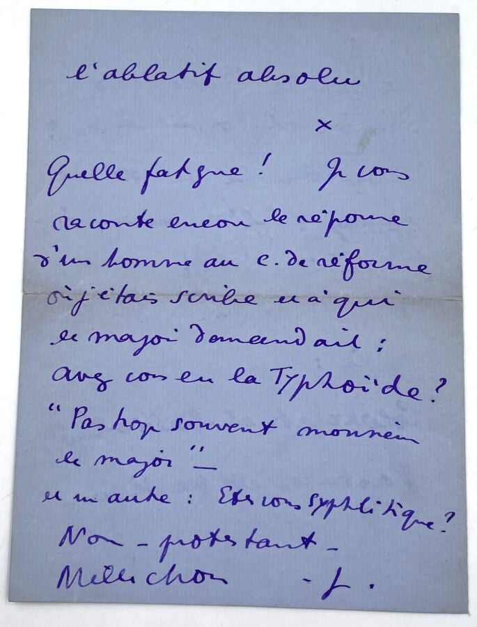 Jean COCTEAU. - L.A.S. et POÈME autographe ; 4 pages in-8 à l'encre violette su…