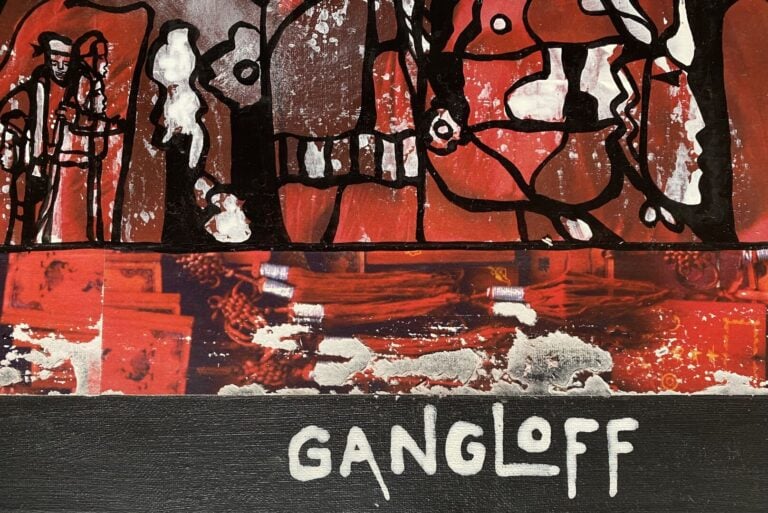 Jean GANGLOFF (né en 1955) - Composition abstraite - Technique mixte sur toile…
