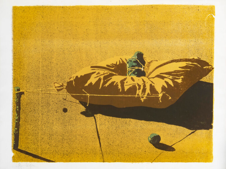 Jean LE GAC (1936-) - "Le chariot ravageur" 1948 - Lithographie sur Rives, sign…
