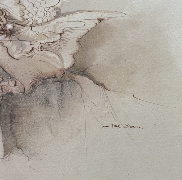Jean-Paul CLEREN (1940-2017) - Le faune - Encre, lavis et rehauts de blanc sur…