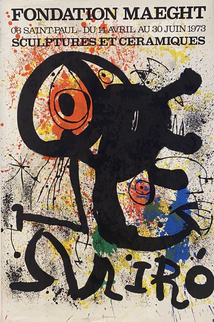 Joan MIRO (1893-1983), d'après - -Affiche d'exposition à la fondation Maeght à…