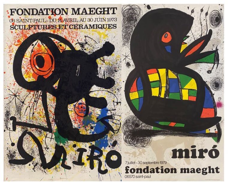 Joan MIRO (1893-1983), d'après - -Affiche d'exposition à la fondation Maeght à…