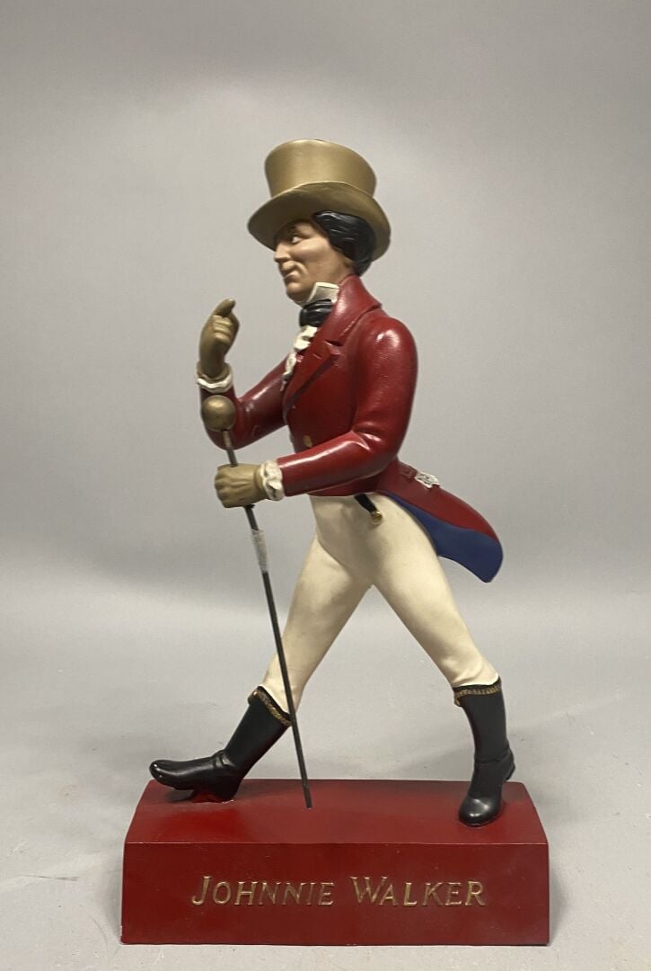 Johnnie WALKER - Figurine publicitaire en matériau composite avec sa canne et s…
