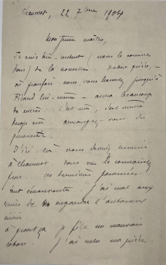 Jules RENARD - 2 L.A.S., 1902-1904 ; 1 page in-8 avec enveloppe, et 2 pages in-…