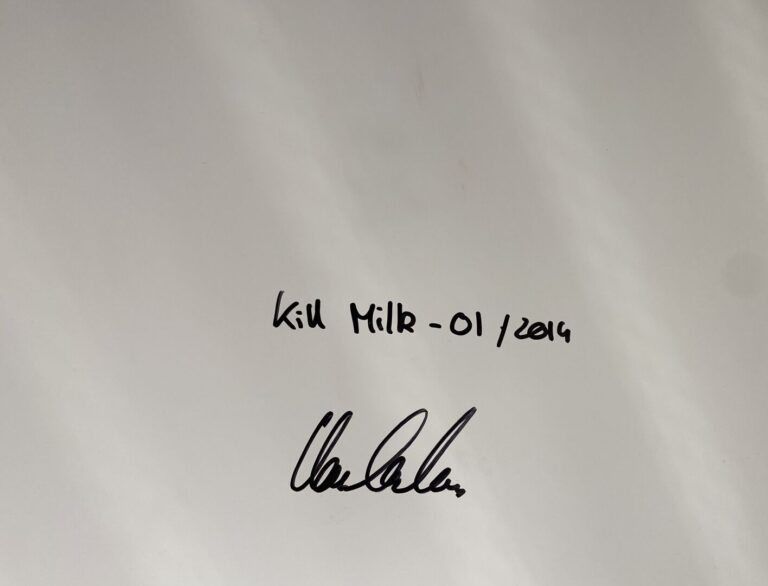 KRISS VAN ACKER (XX-XXI) - Kill Milk - Photomontage sur dibond - Signé, titré e…
