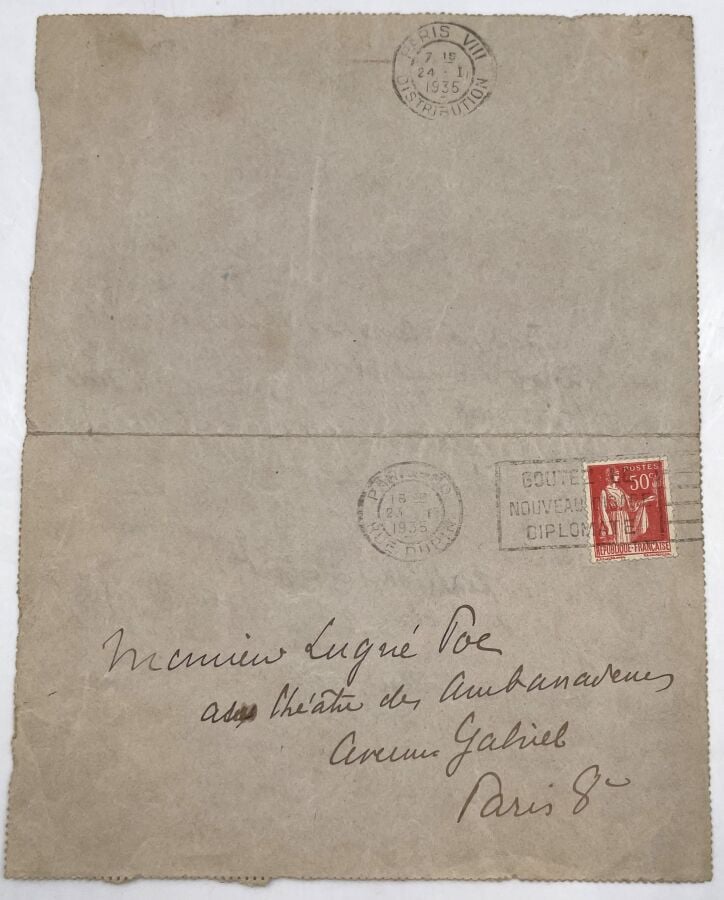 LITTÉRATURE. - 12 L.A.S. - Théodore de BANVILLE, Tristan BERNARD (à Lugné-Poe),…