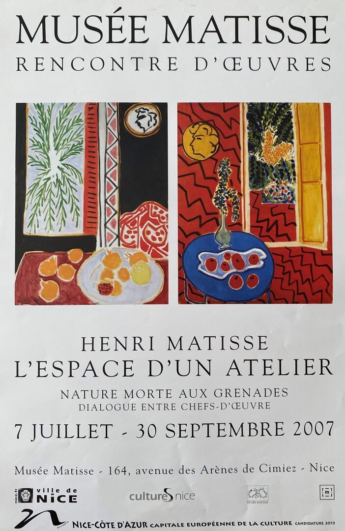 Lot d'affiches d'exposition sur Matisse comprenant : - - Musée Matisse à Nice,…