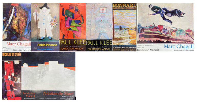 Lot d'affiches de la Fondation Maeght - - Nicolas de Staël, 1972 - - Bonnard da…