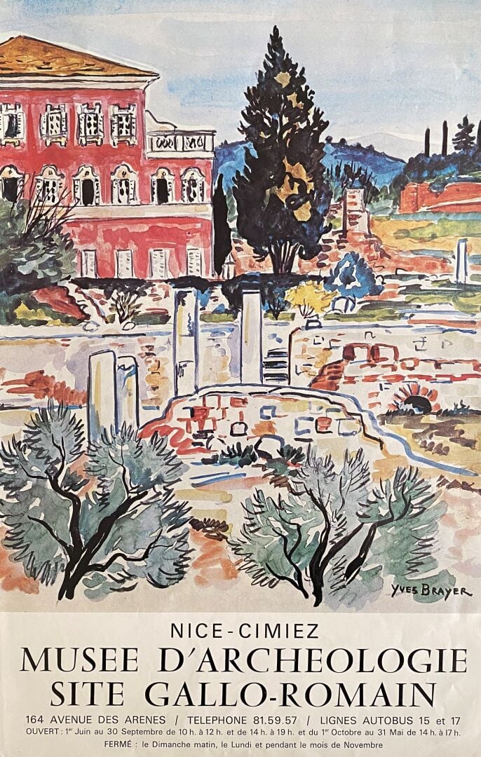 Lot d'affiches de musées, galeries, reproductions comprenant : - - Yves Brayer,…