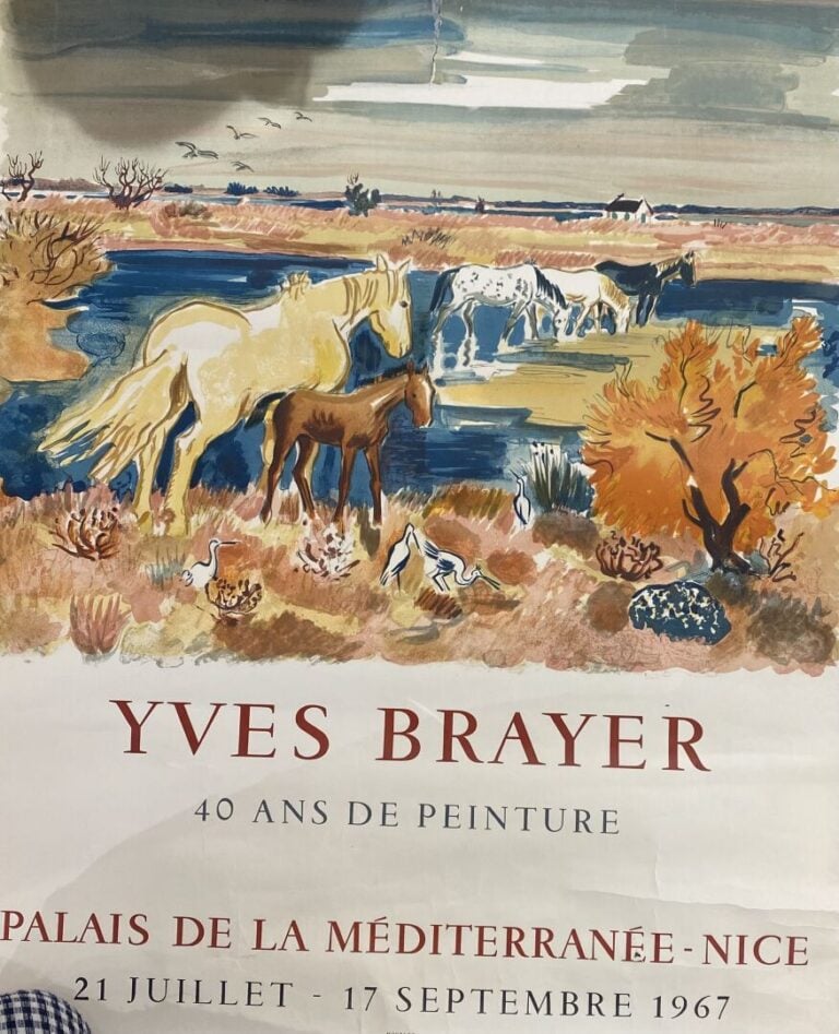 Lot d'affiches diverses de galeries d'art ou musées comprenant : - - Yves Braye…