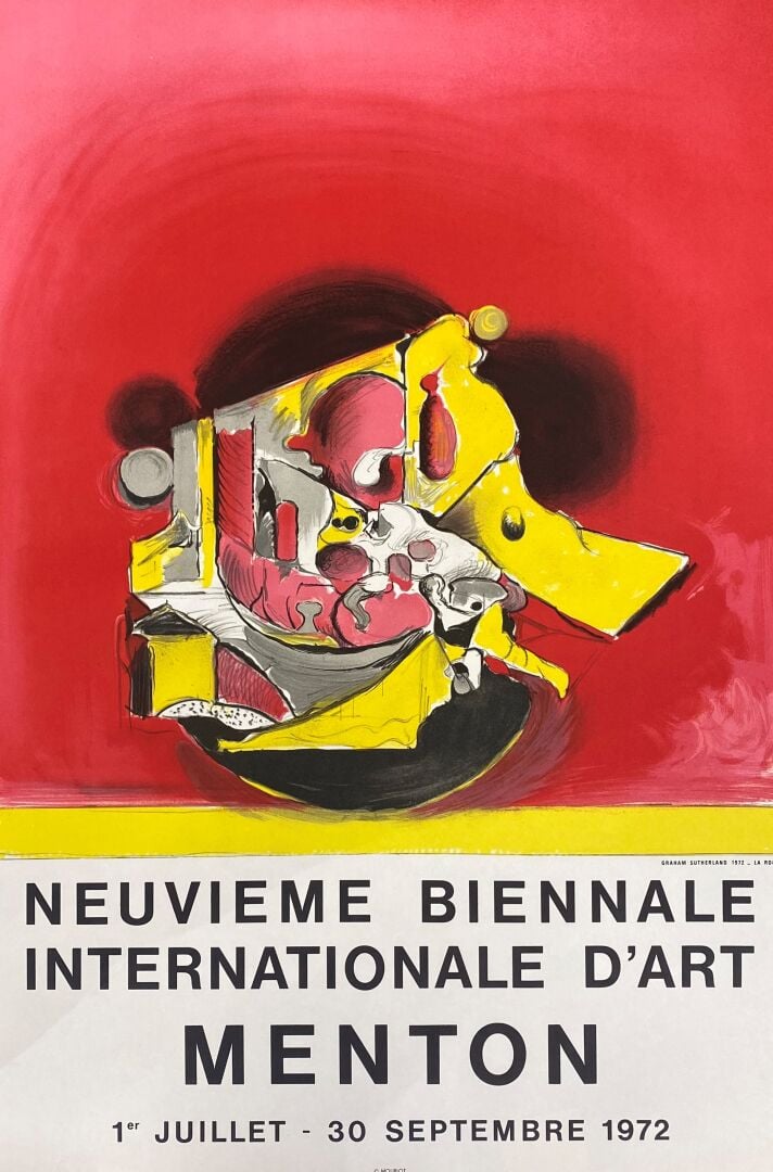 Lot d'affiches et reproductions comprenant : - - Quatrième Biennale de peinture…
