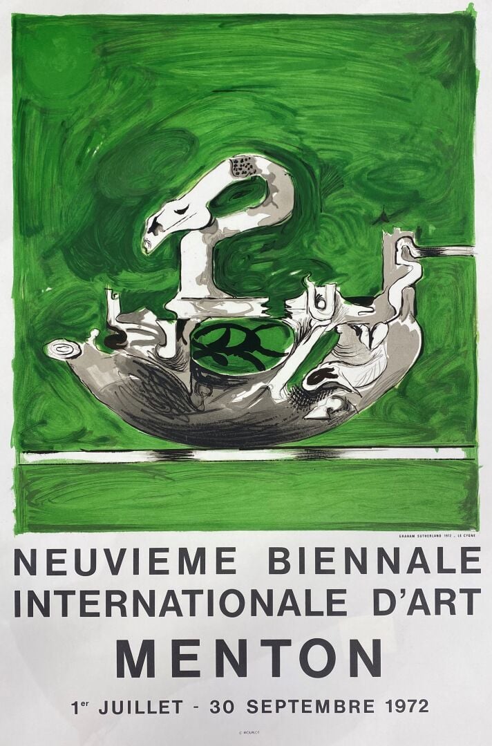 Lot d'affiches et reproductions comprenant : - - Quatrième Biennale de peinture…